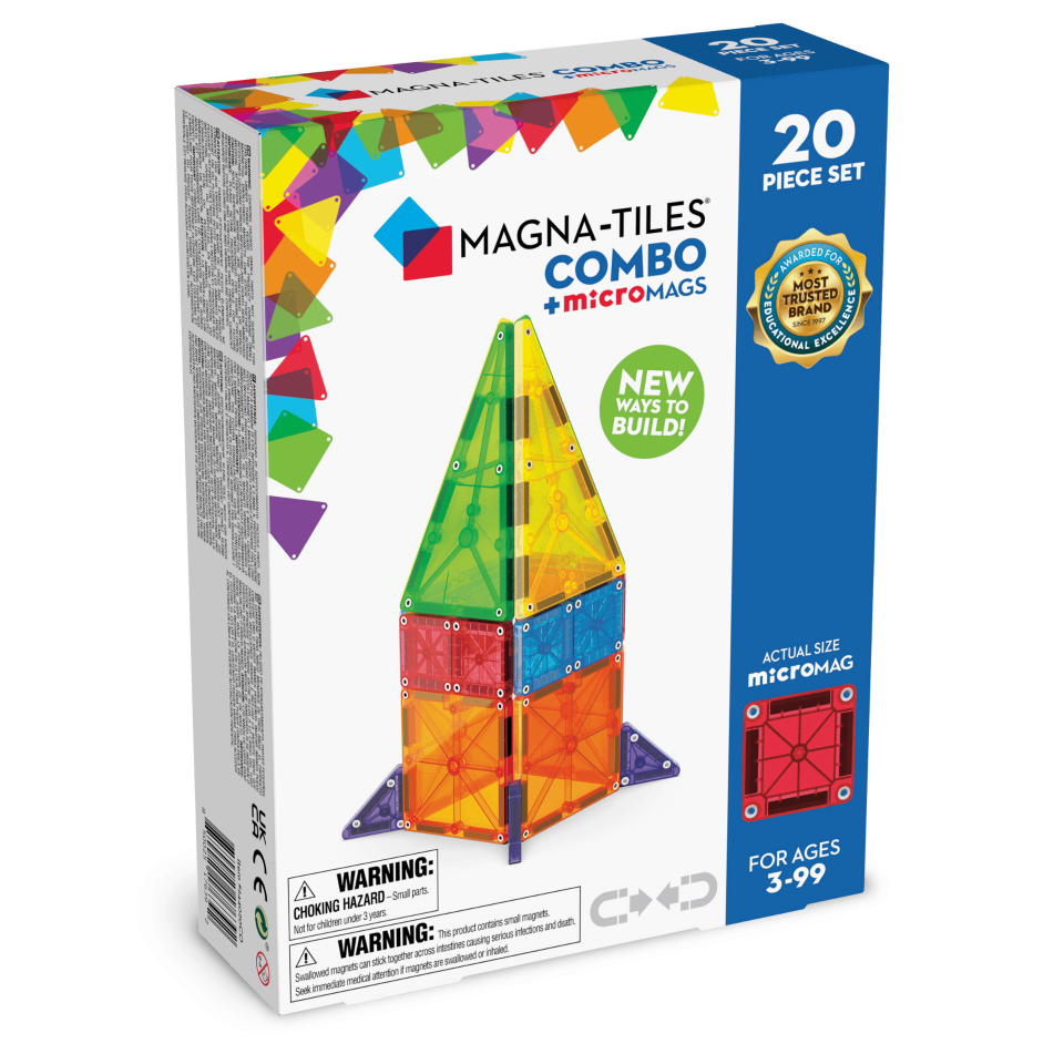 MAGNA-TILES® - Combo + microMAGS Manyetik Bloklar - 20 Parça