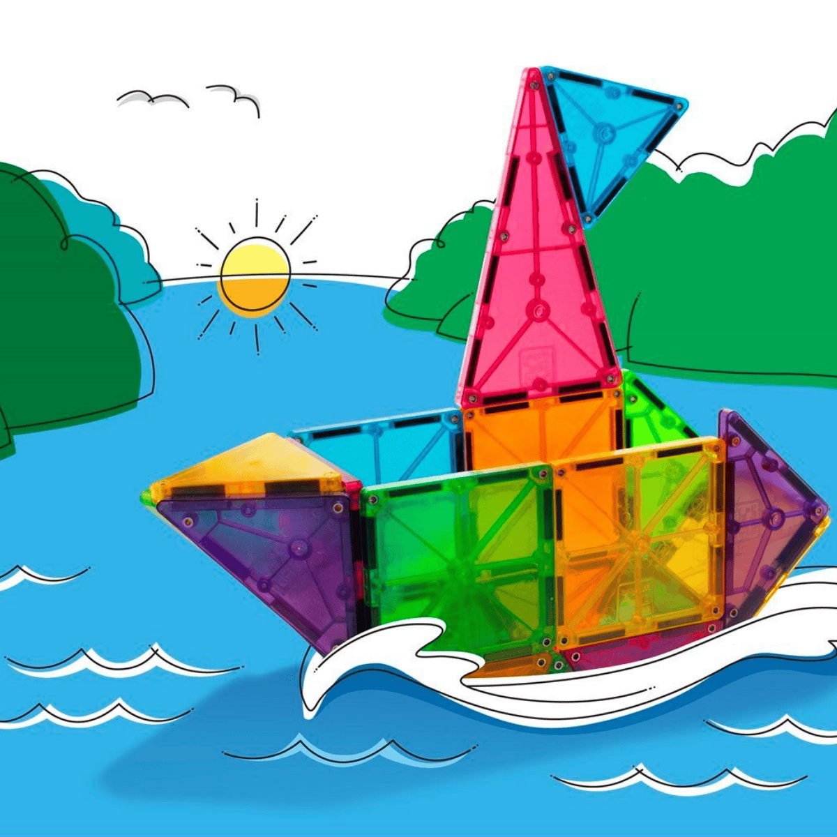 MAGNA-TILES® - Clear Color Set Manyetik Bloklar - 32 Parça