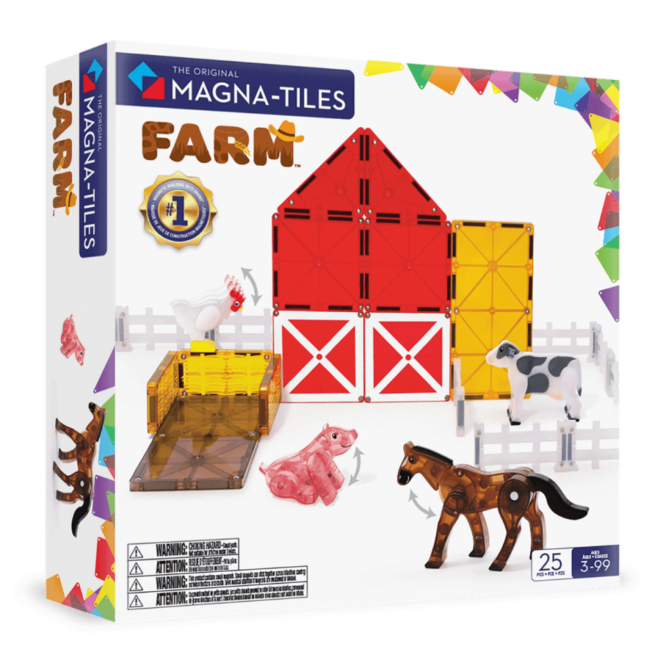 MAGNA-TILES® - Çiftlik Hayvanları Manyetik Bloklar - 25 Parça