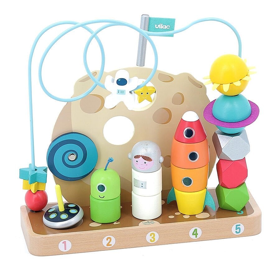 Vilac - Uzay Ahşap Sayma Sıralama Oyunu