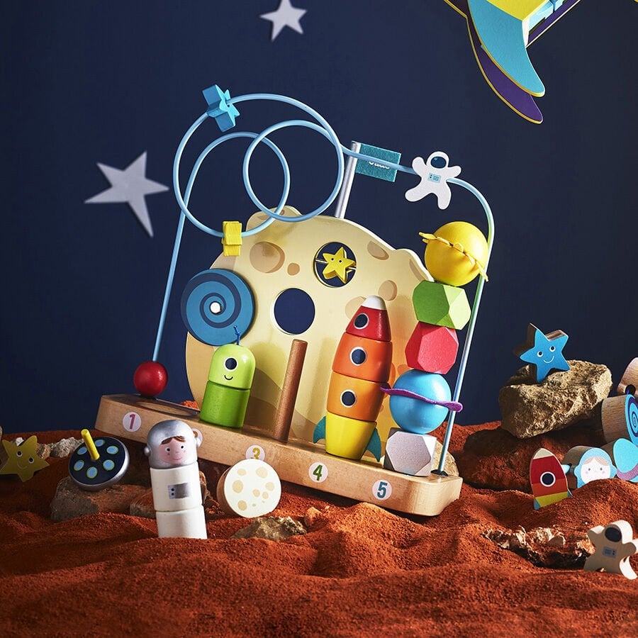 Vilac - Uzay Ahşap Sayma Sıralama Oyunu