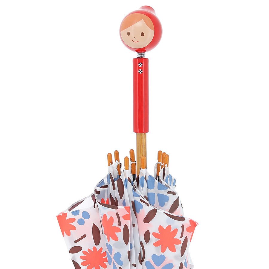 Vilac - Figürlü Ahşap Çocuk Şemsiyesi - Kırmızı Başlıklı Kız