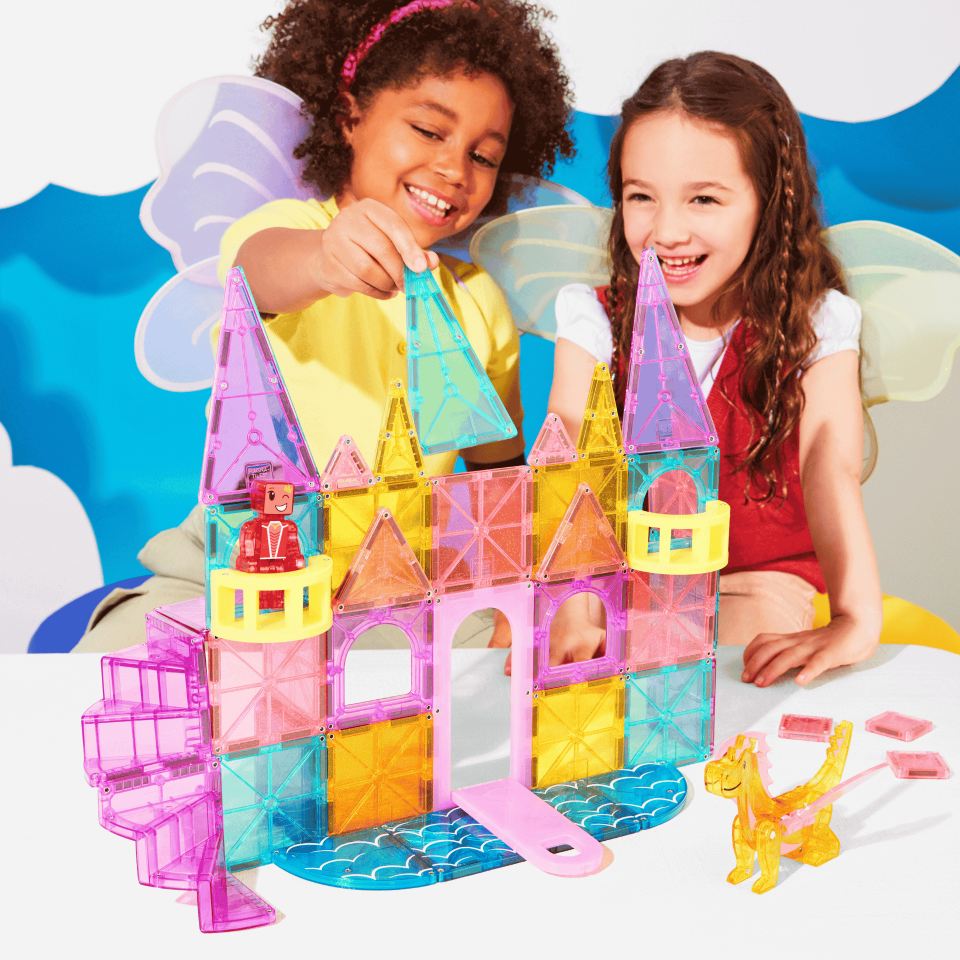 MAGNA-TILES® - Castle DLX - Prenses Şatosu Manyetik Bloklar - 48 Parça