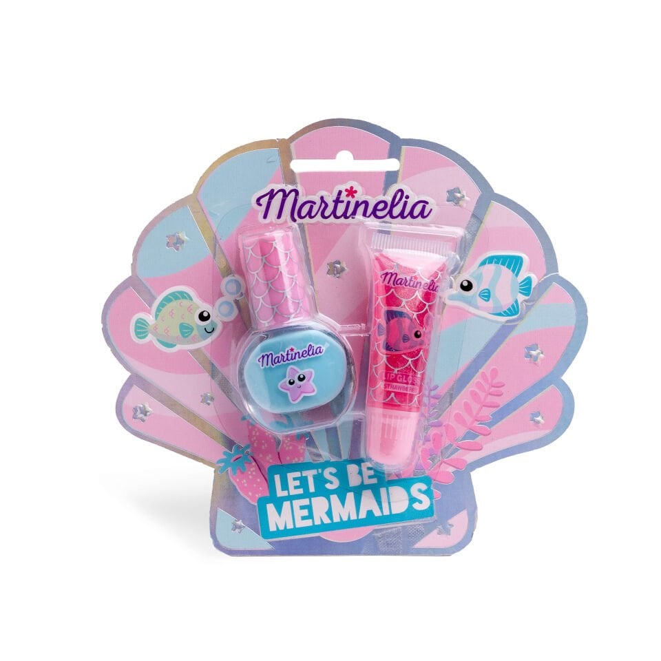 Martinelia - Let's Be Mermaids Kız Çocuk İkili Su Bazlı Oje ve Dudak Parlatıcısı Seti