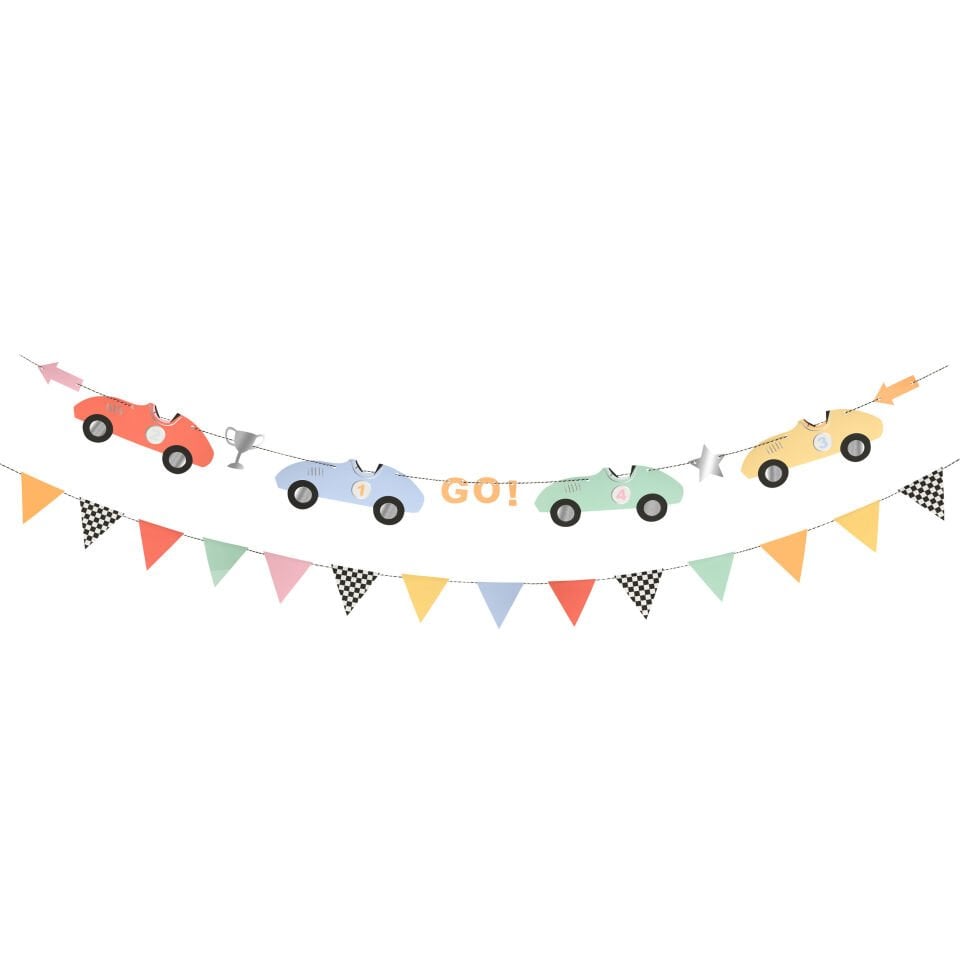 Meri Meri - Race Cars Garland - Yarış Arabaları Asılan Süs