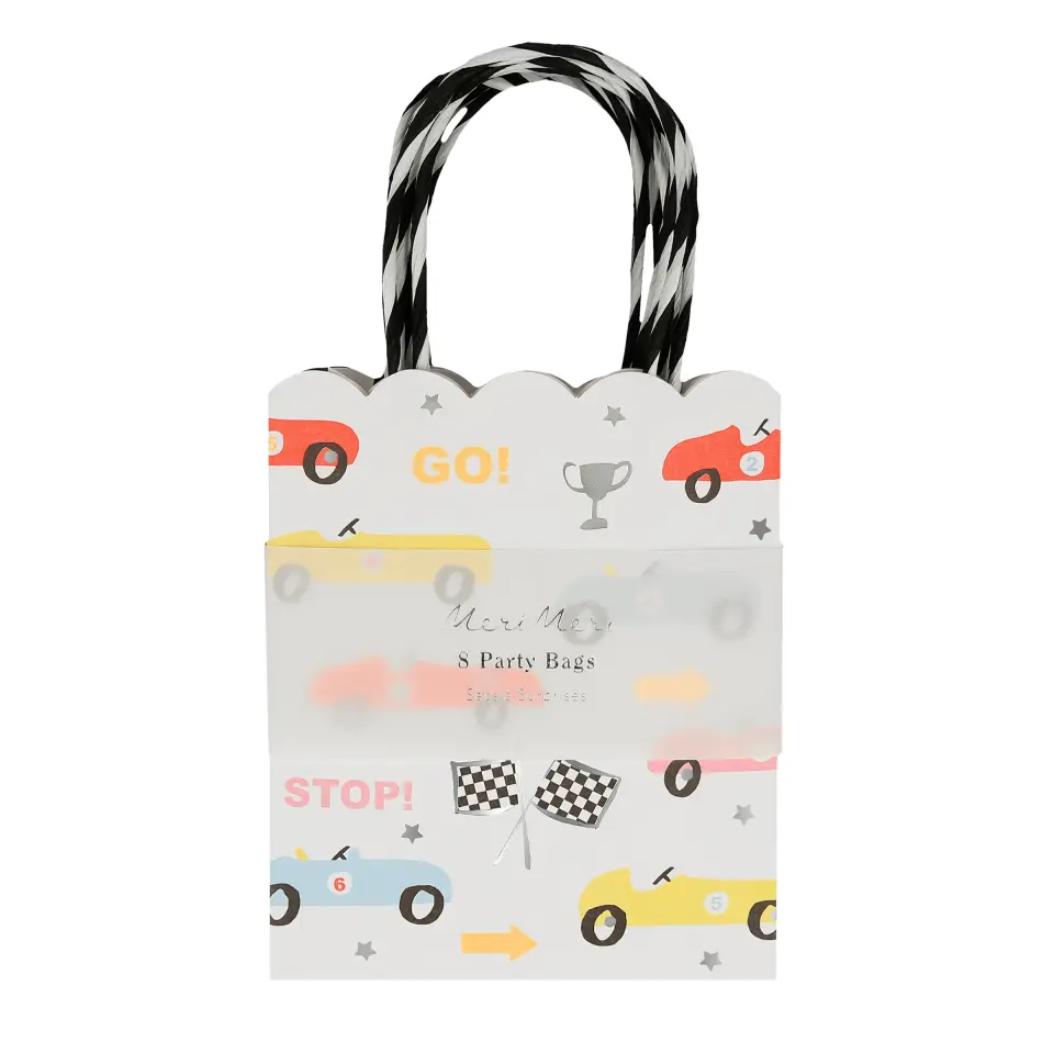 Meri Meri - Race Car Party Bags - Yarış Arabaları Parti Çantaları - 8'li