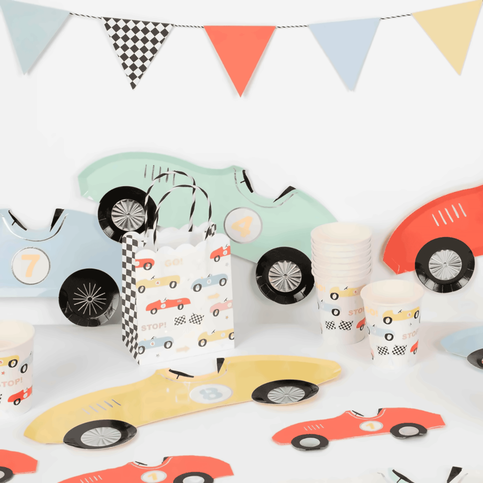 Meri Meri - Race Car Party Bags - Yarış Arabaları Parti Çantaları - 8'li