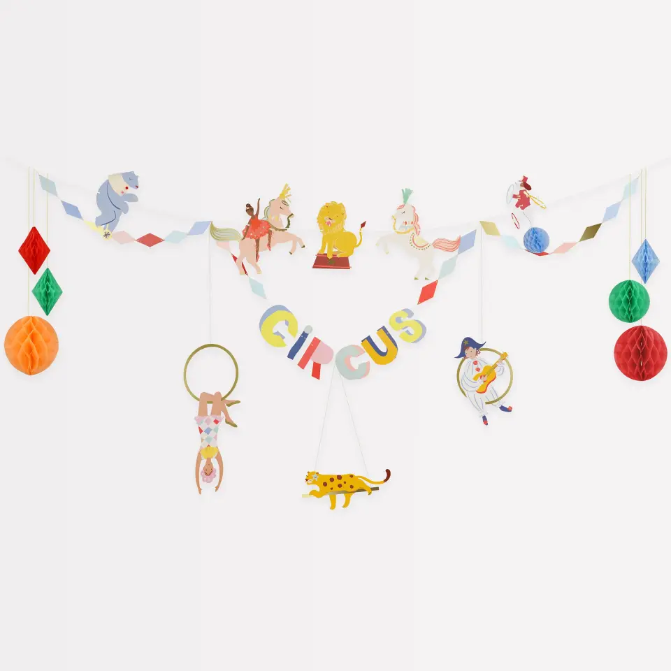 Meri Meri - Circus Garland - Sirk Asılan Süs