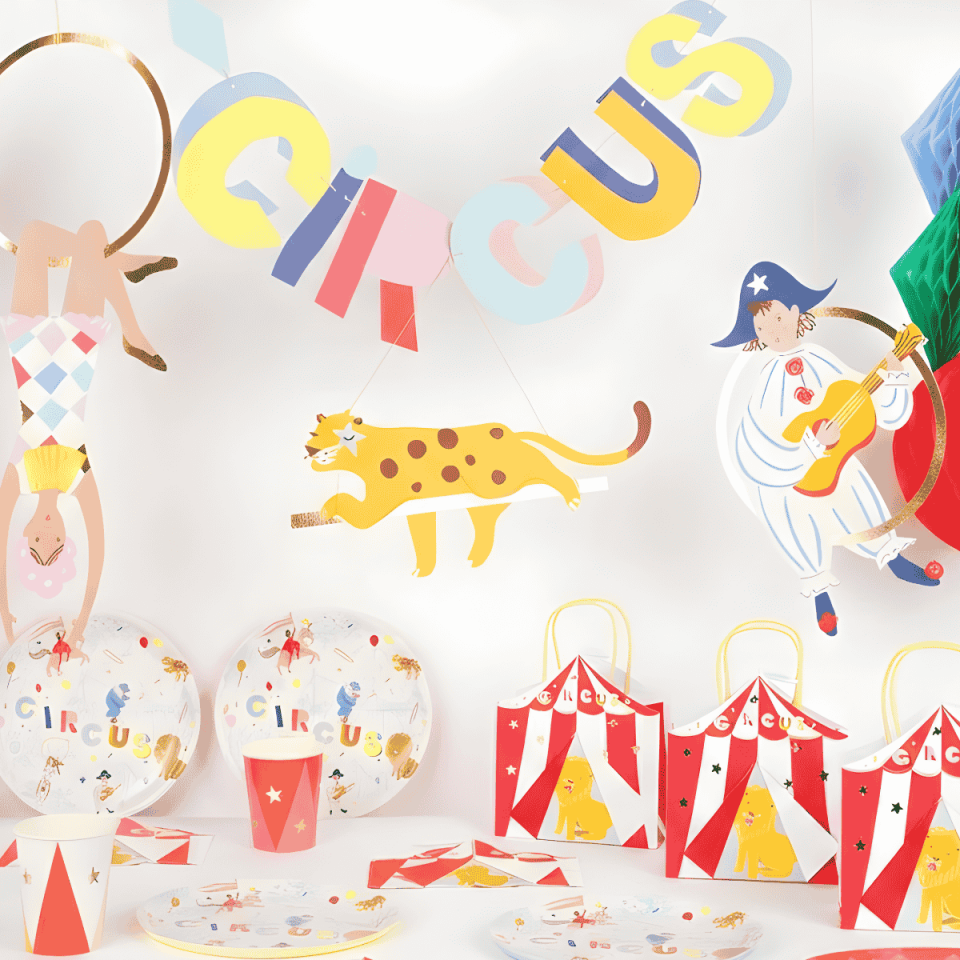 Meri Meri - Circus Dinner Plates - Sirk Tabaklar (L) (x8)