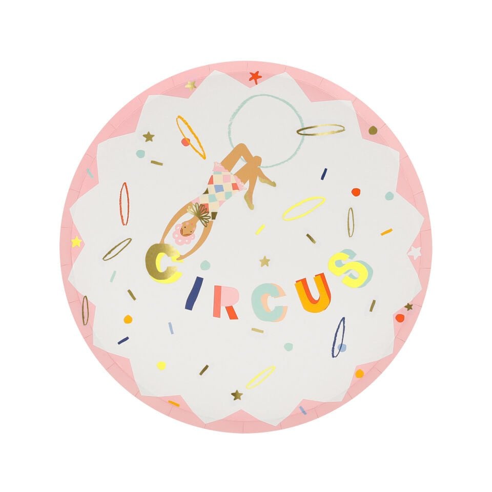 Meri Meri - Circus Side Plates - Sirk Tabaklar (M) (x8)