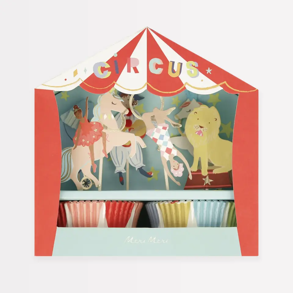 Meri Meri - Circus Cupcake Kit - Sirk Cupcake Kit (x24)