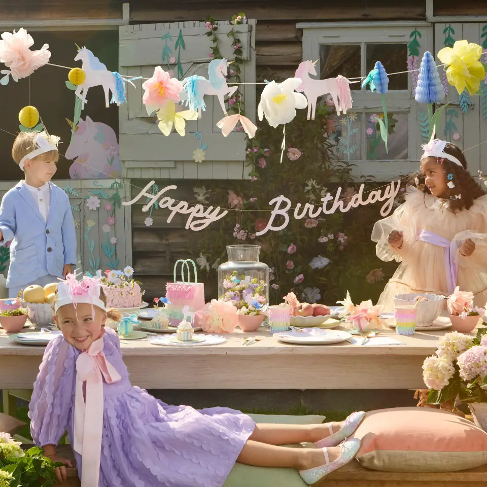 Meri Meri - Unicorn Şekilli Tabaklar - 8 Adet