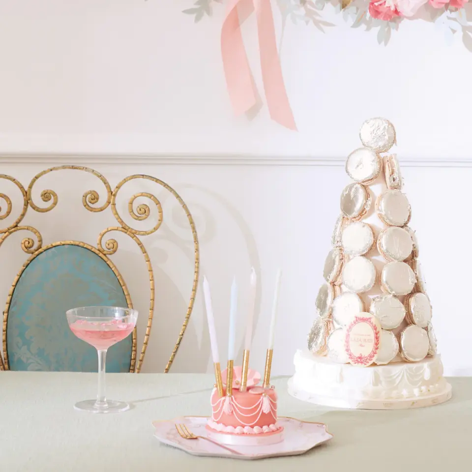 Meri Meri - Ladurée Paris Gold Leaf Candles - Laduree Paris Altın Detaylı Mumlar (16'lı)