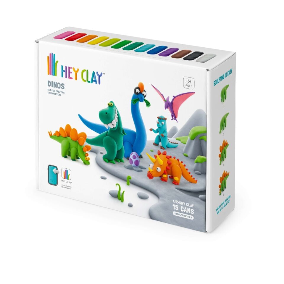 Hey Clay Hava ile Kuruyan Kil (15'li kutu) - Dinozorlar