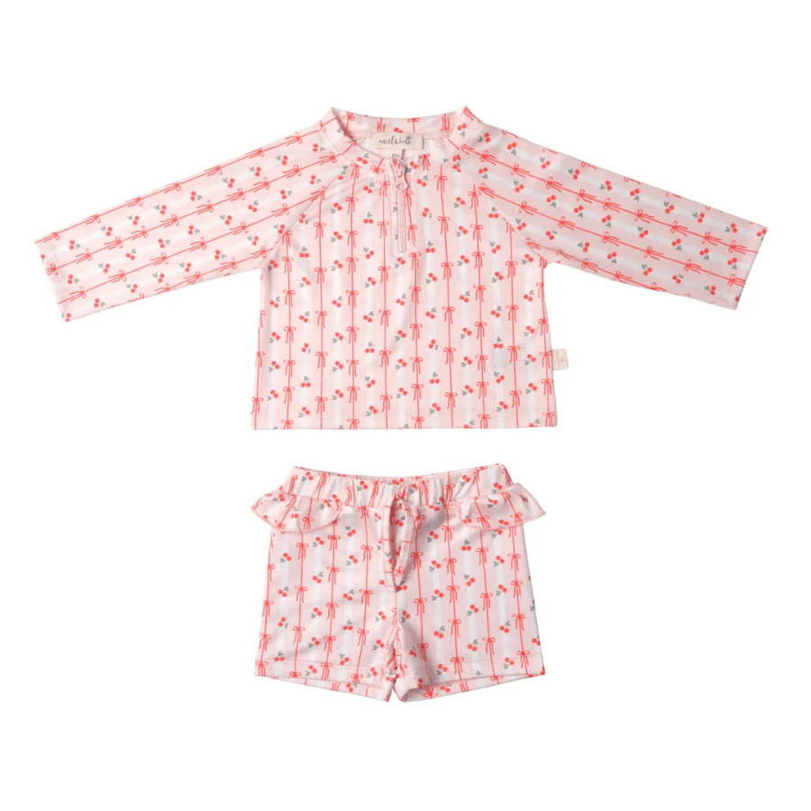 Alt Üst Kız Bebek Set - Cherry Bow