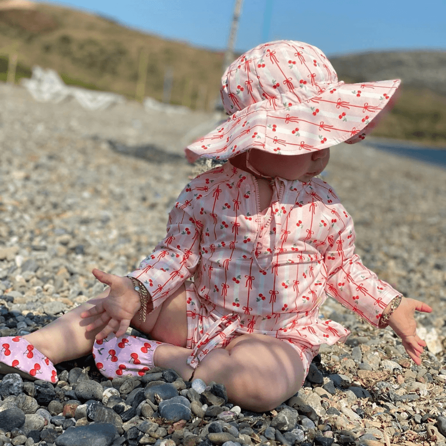 Alt Üst Kız Bebek Set - Cherry Bow
