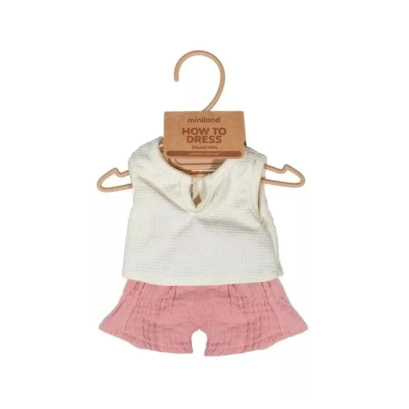 Tişört ve Pembe Pantolon Seti (38 cm)
